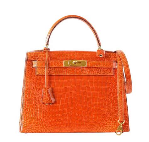 kelly hermes bag orange|hermes kelly bag crocodile.